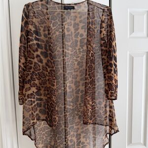 Sheer Leopard Print Top
